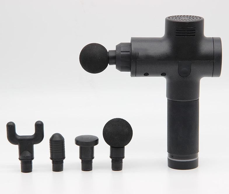 Pistola Masaje Muscular Profesional 4 Cabezales - Tejido Profundo