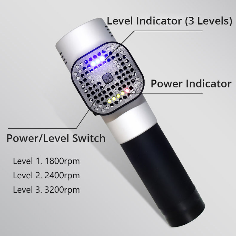 Pistola Masaje Muscular Profesional 4 Cabezales - Tejido Profundo