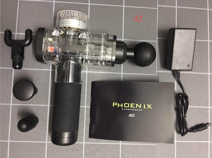 Pistola Masaje Muscular Profesional 4 Cabezales - Tejido Profundo