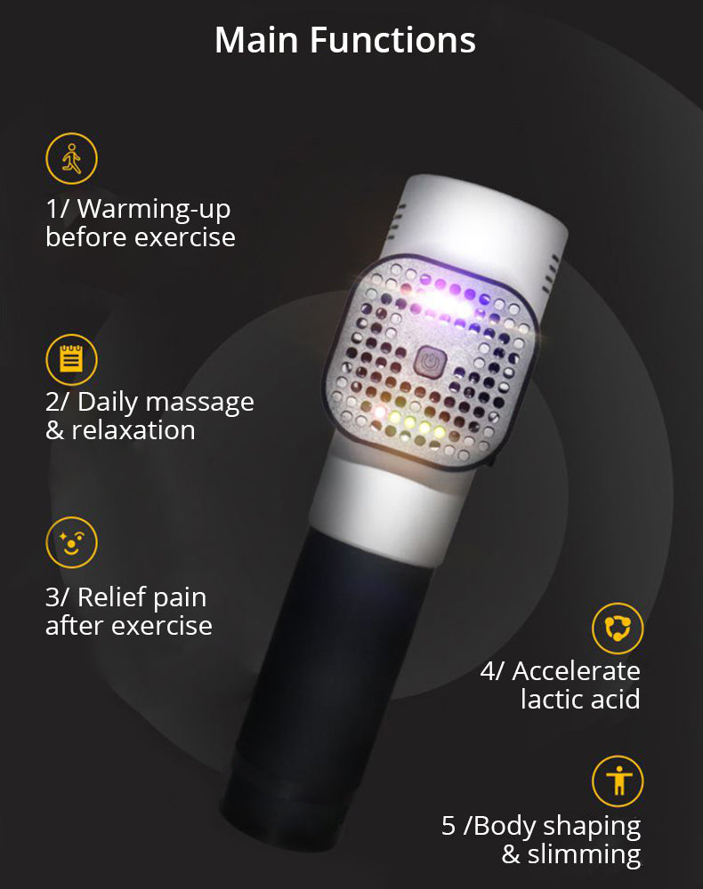 Pistola Masaje Muscular Profesional 4 Cabezales - Tejido Profundo