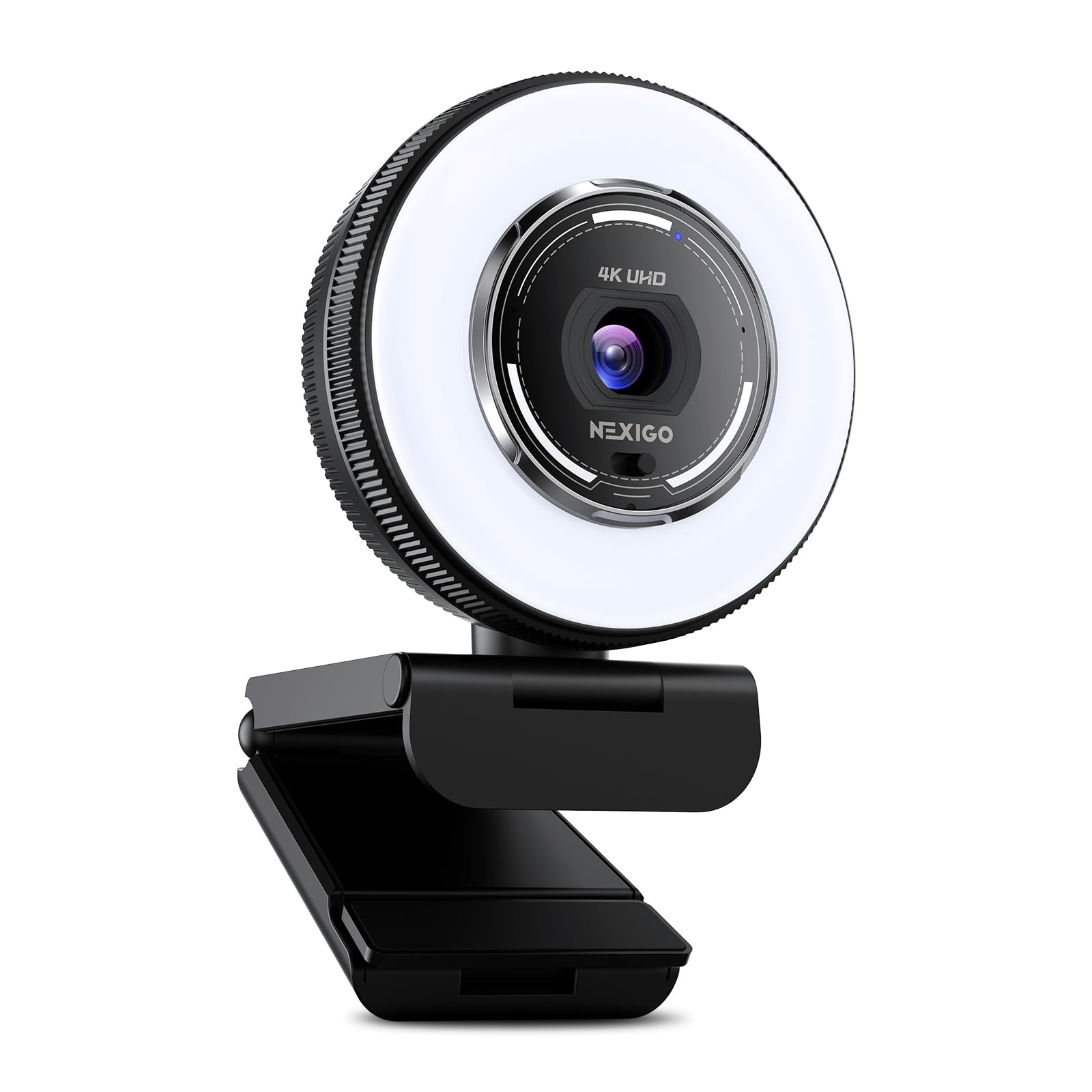 Webcam 4K con Micrófono y Luz