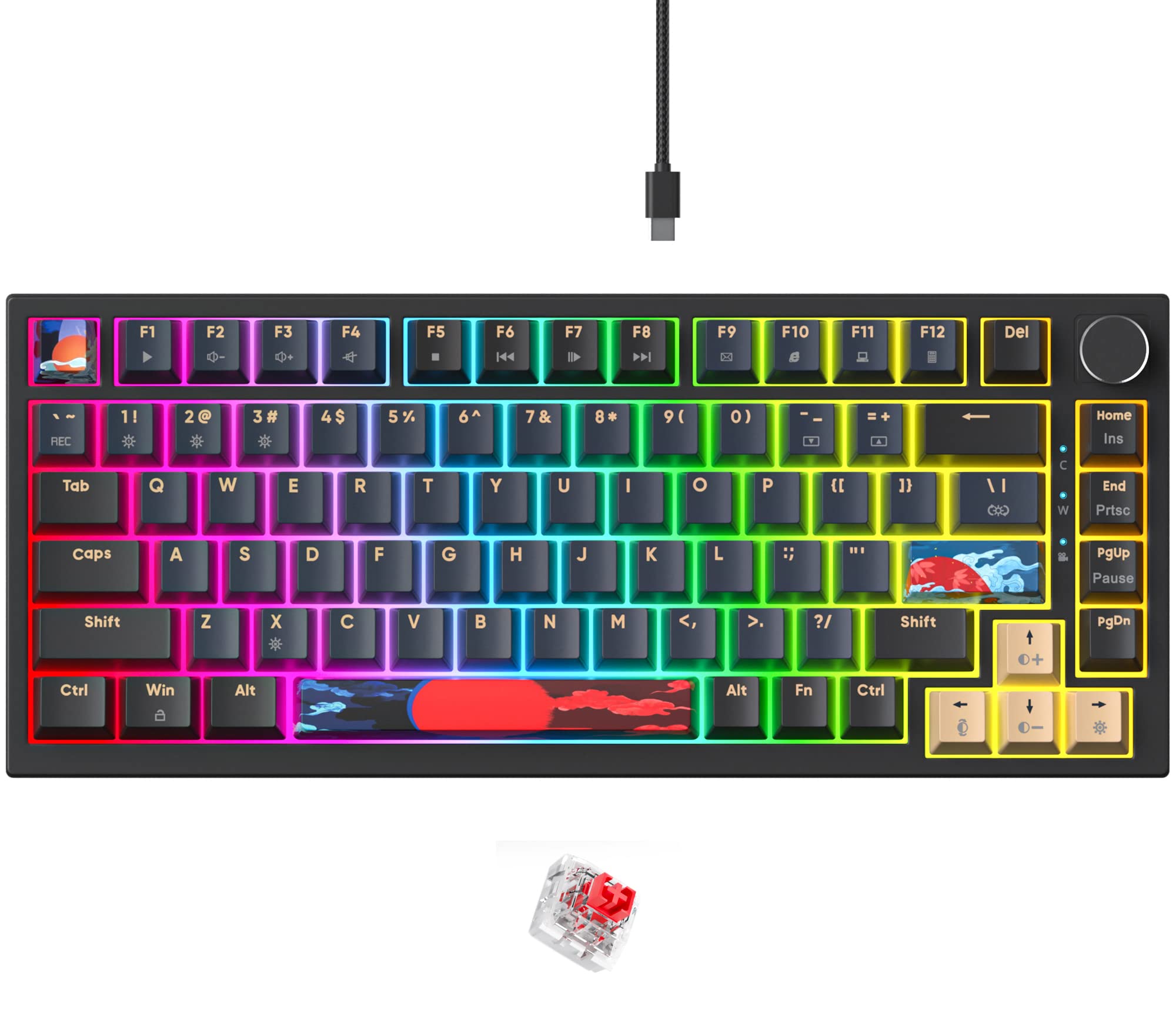 Teclado Mecánico Inalámbrico 75% - en uso