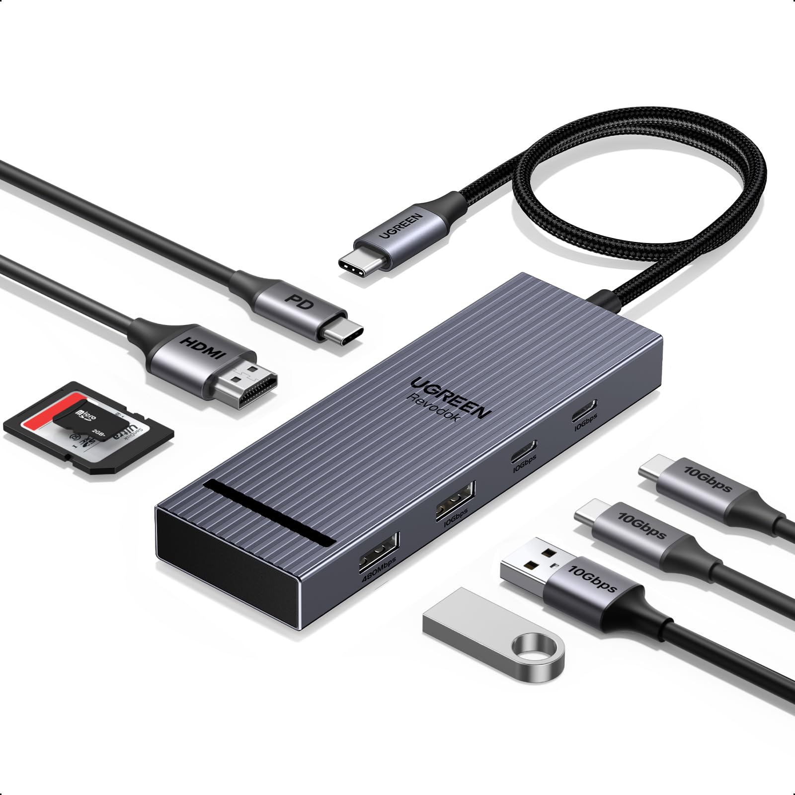 Hub USB-C 8 en 1 para Laptop