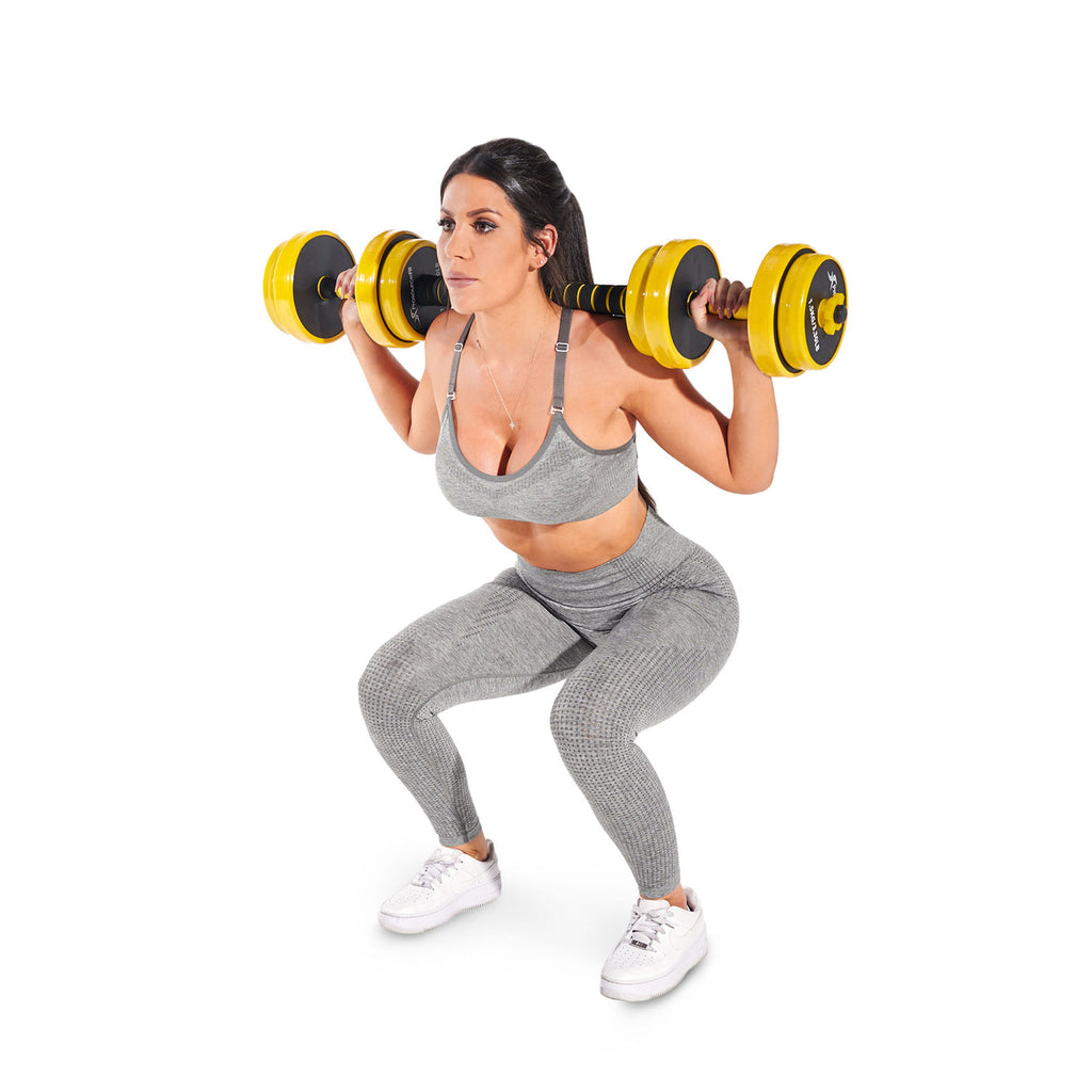 Mancuernas Ajustables 2-10kg (Par) - en uso